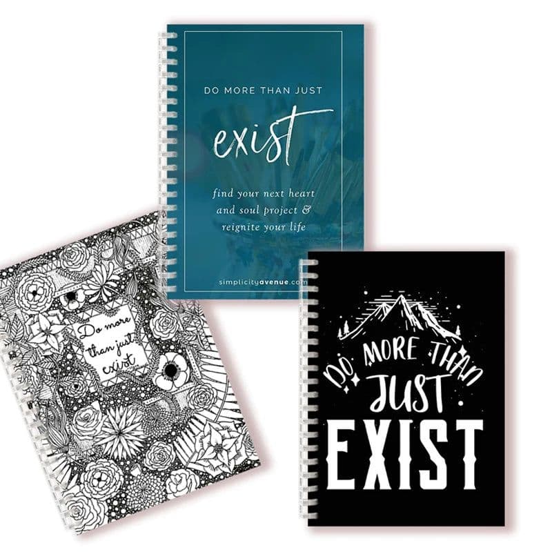image-DO MORE THAN JUST EXIST - A5 Spiral Notebook Inspire Motivation Quote Quran Book Classic Fashion Design - Be Purposeful Thoughts