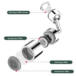 image-Any Rotation Universal Splash Filter Faucet Spray Head Water Outlet Faucet Extender Bubbler Sprayer Kitchen Bathroom Accessories