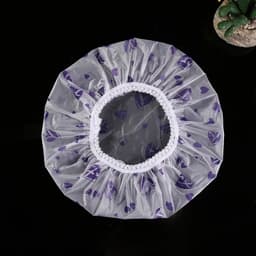 image-Waterproof Bath Hat Thickened Waterproof And Oil Fume Cap Women Spa Hair Salon Supplies Shower Cap Bathroom Accessories