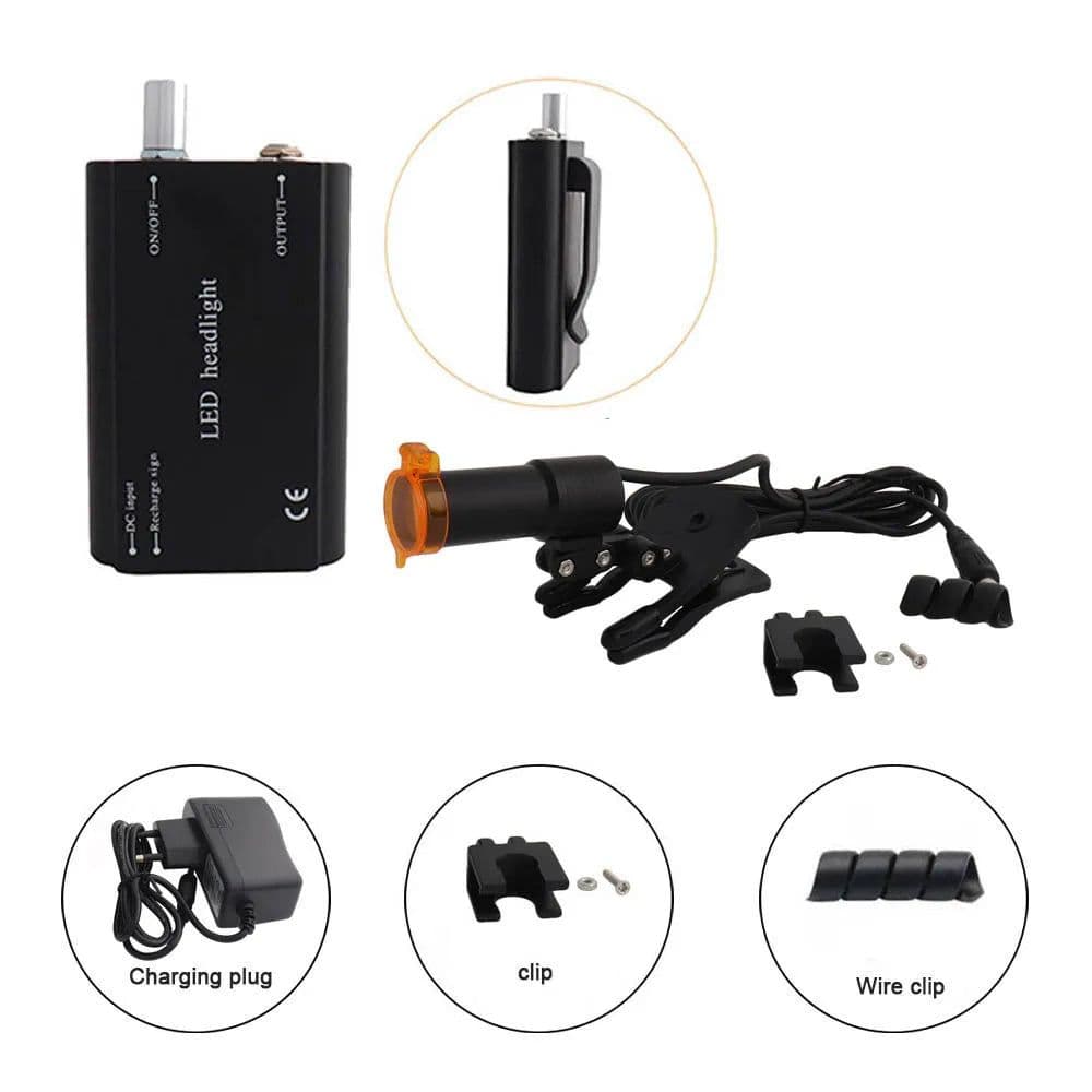 image-Dental Loupes Dental Magnifier Dental Lab Medical Loupes Magnification Binocular 2.5/3.5x Headlight Headlamp 3W/5W Seperately