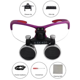image-Dental Loupes Dental Magnifier Dental Lab Medical Loupes Magnification Binocular 2.5/3.5x Headlight Headlamp 3W/5W Seperately