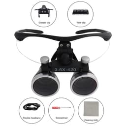 image-Dental Loupes Dental Magnifier Dental Lab Medical Loupes Magnification Binocular 2.5/3.5x Headlight Headlamp 3W/5W Seperately