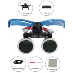 image-Dental Loupes Dental Magnifier Dental Lab Medical Loupes Magnification Binocular 2.5/3.5x Headlight Headlamp 3W/5W Seperately