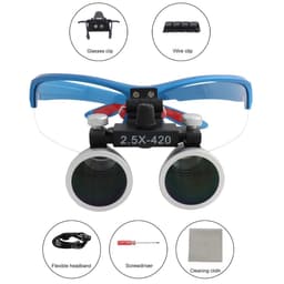 image-Dental Loupes Dental Magnifier Dental Lab Medical Loupes Magnification Binocular 2.5/3.5x Headlight Headlamp 3W/5W Seperately