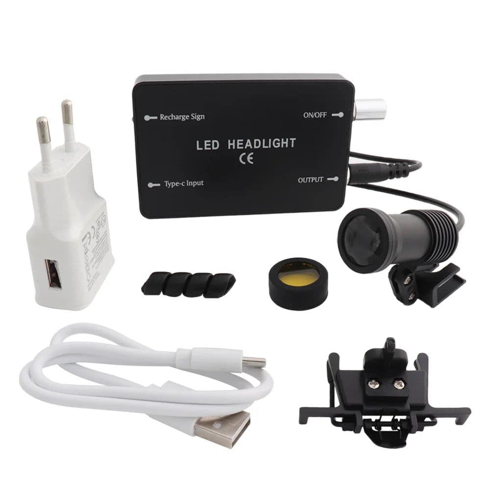 image-Dental Loupes Dental Magnifier Dental Lab Medical Loupes Magnification Binocular 2.5/3.5x Headlight Headlamp 3W/5W Seperately