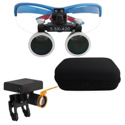 image-Dental Loupes Dental Magnifier Dental Lab Medical Loupes Magnification Binocular 2.5/3.5x Headlight Headlamp 3W/5W Seperately