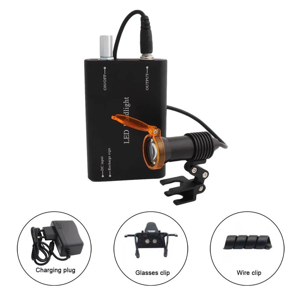 image-Dental Loupes Dental Magnifier Dental Lab Medical Loupes Magnification Binocular 2.5/3.5x Headlight Headlamp 3W/5W Seperately