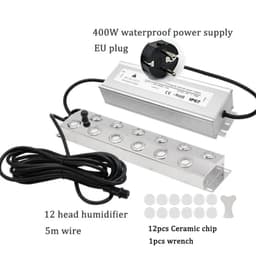 image-2/4/6/8/10/12 Head Ultrasonic Mist Maker Fogger Stainless Steel Air Humidier Garden/Rockery/Pool Fog Sprayer Generator 220V