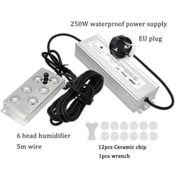 image-2/4/6/8/10/12 Head Ultrasonic Mist Maker Fogger Stainless Steel Air Humidier Garden/Rockery/Pool Fog Sprayer Generator 220V