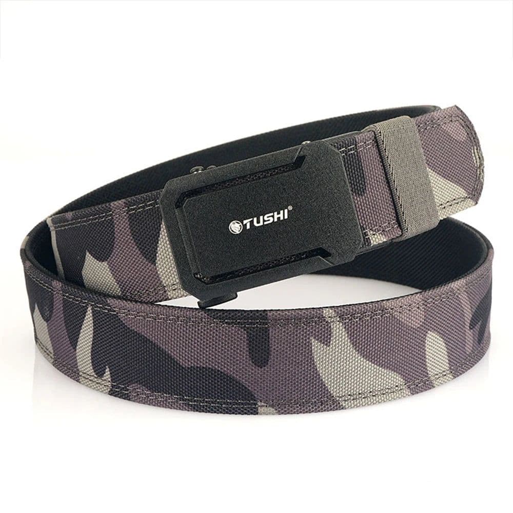 image-TUSHI Army Tactical Belt Quick Release Military Airsoft Training Molle Belt Outdoor Shooting Hiking Hunting Sports Belt