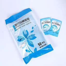 image-Disposable PE Toilet Seat Cover Mat Portable Safety Toilet Seat Pad for Travel Camping Hotel Toilet Paper Pad Bathroom Accessory