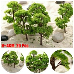 image-20Pcs Train Railroad Model Trees 4cm Scale Tree Park Scenery Micro Building Tree Bonsai Landscape Decoration Landscape Gifts