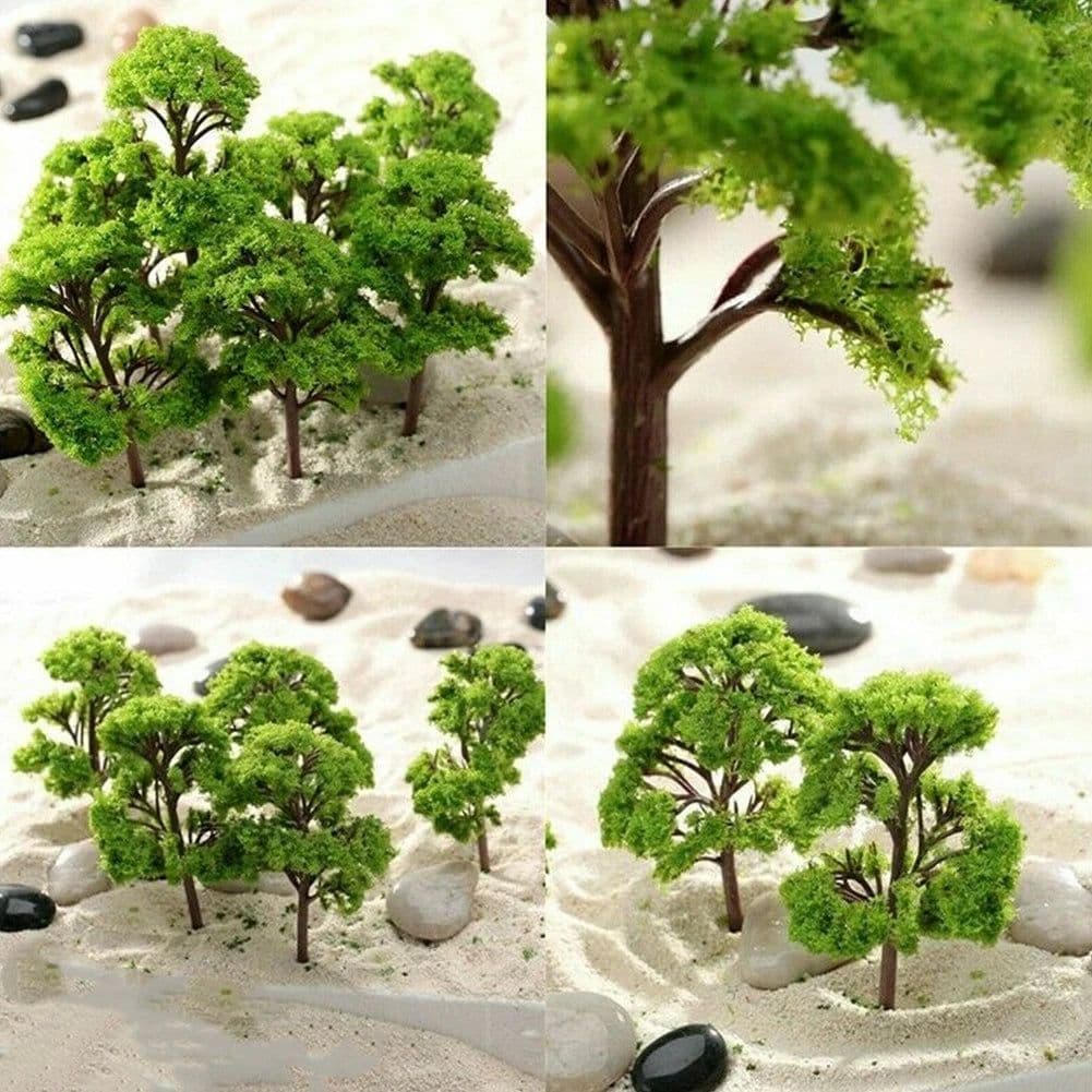 image-20Pcs Train Railroad Model Trees 4cm Scale Tree Park Scenery Micro Building Tree Bonsai Landscape Decoration Landscape Gifts