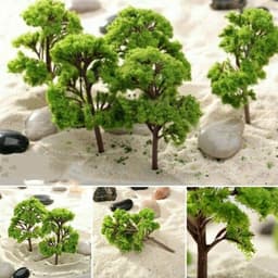 image-20Pcs Train Railroad Model Trees 4cm Scale Tree Park Scenery Micro Building Tree Bonsai Landscape Decoration Landscape Gifts