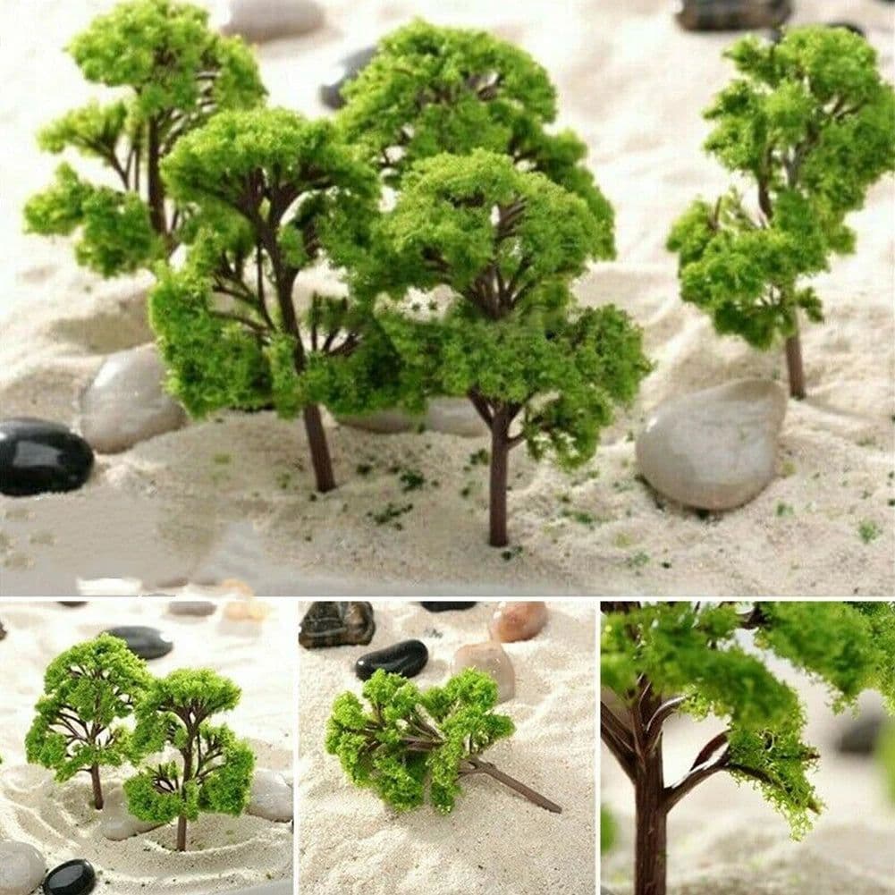 image-20Pcs Train Railroad Model Trees 4cm Scale Tree Park Scenery Micro Building Tree Bonsai Landscape Decoration Landscape Gifts