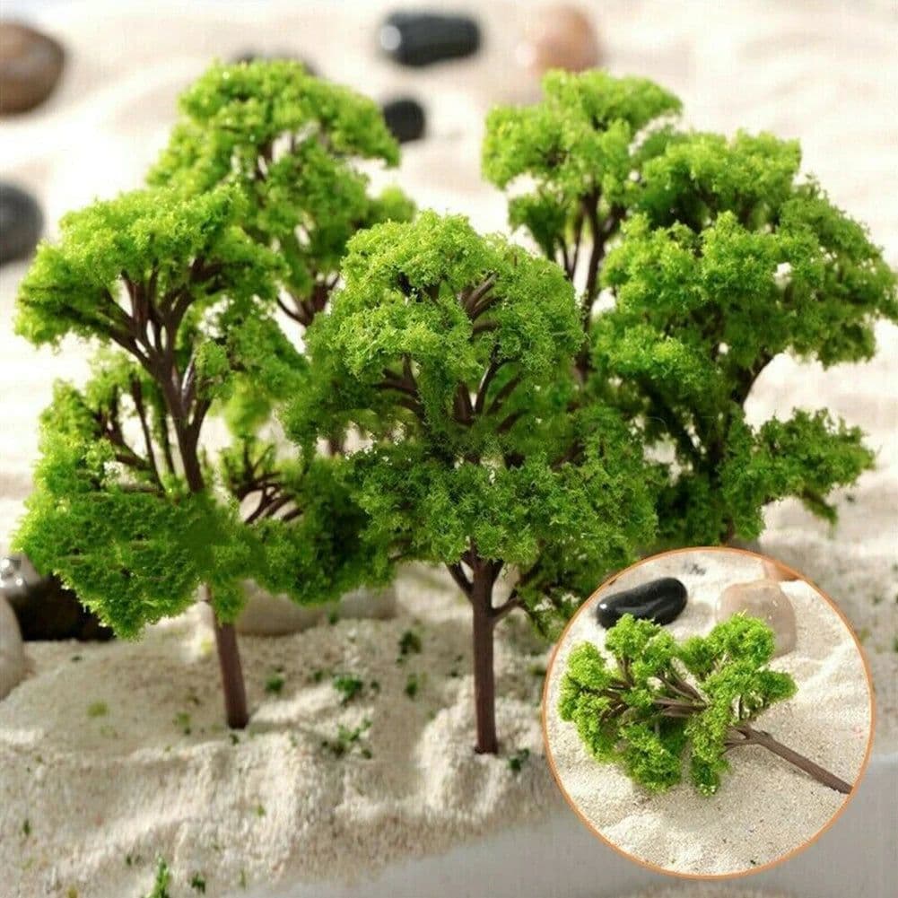 image-20Pcs Train Railroad Model Trees 4cm Scale Tree Park Scenery Micro Building Tree Bonsai Landscape Decoration Landscape Gifts