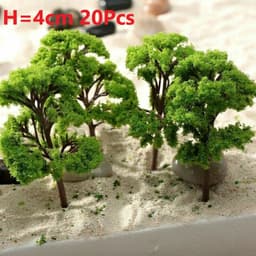 image-20Pcs Train Railroad Model Trees 4cm Scale Tree Park Scenery Micro Building Tree Bonsai Landscape Decoration Landscape Gifts