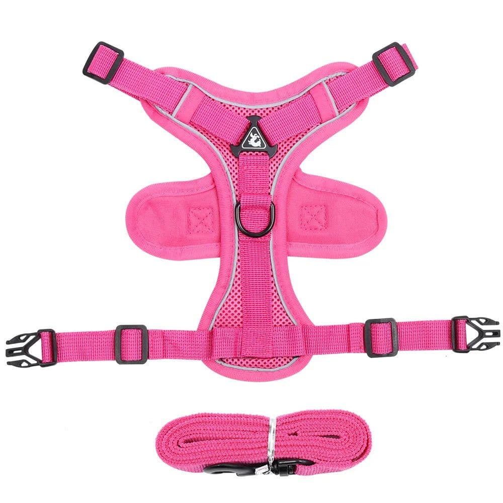 image-Dog Harness for Big Dog Vest Fashion Chest Strap Reflective and Breathable Cat Walking Rope Dog Rope Cat Harness