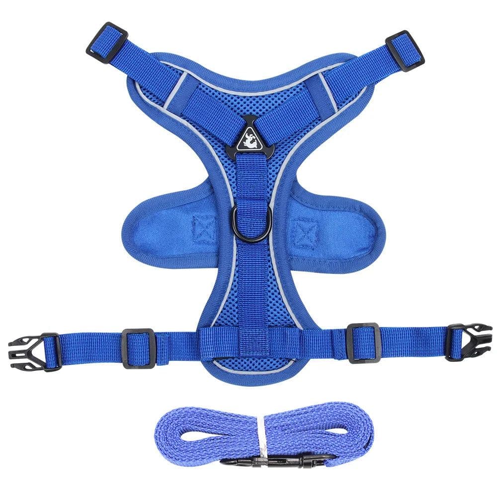 image-Dog Harness for Big Dog Vest Fashion Chest Strap Reflective and Breathable Cat Walking Rope Dog Rope Cat Harness