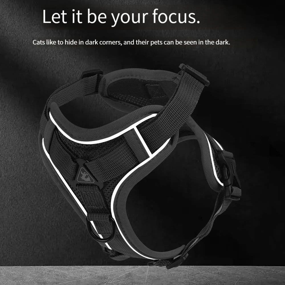 image-Dog Harness for Big Dog Vest Fashion Chest Strap Reflective and Breathable Cat Walking Rope Dog Rope Cat Harness