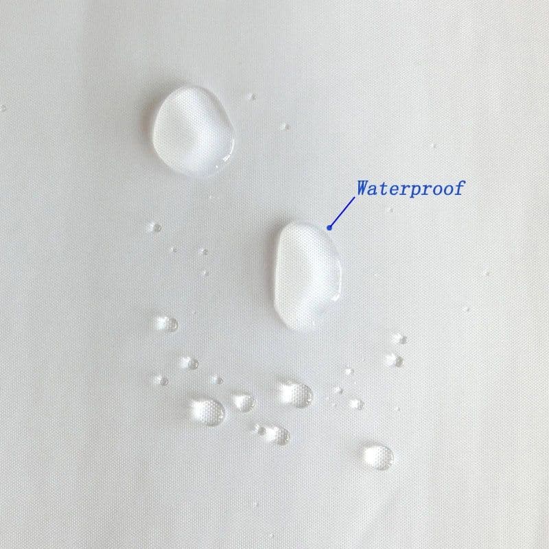 image-White Shower Curtains Waterproof Thick Solid Color Bath Curtains for Hotel Bathroom Bathtub Large Wide Bathing Cover with Hooks