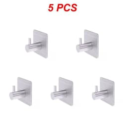 image-5-1PCS Stainless Steel Hook Self Adhesive Clothes Bags Key Rack Kitchen Towel Hanger Hanging Door Hook Bathroom Accessories