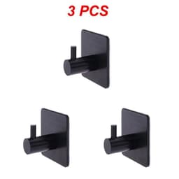 image-5-1PCS Stainless Steel Hook Self Adhesive Clothes Bags Key Rack Kitchen Towel Hanger Hanging Door Hook Bathroom Accessories
