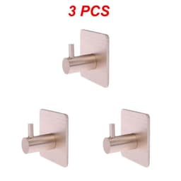 image-5-1PCS Stainless Steel Hook Self Adhesive Clothes Bags Key Rack Kitchen Towel Hanger Hanging Door Hook Bathroom Accessories