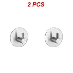 image-5-1PCS Stainless Steel Hook Self Adhesive Clothes Bags Key Rack Kitchen Towel Hanger Hanging Door Hook Bathroom Accessories