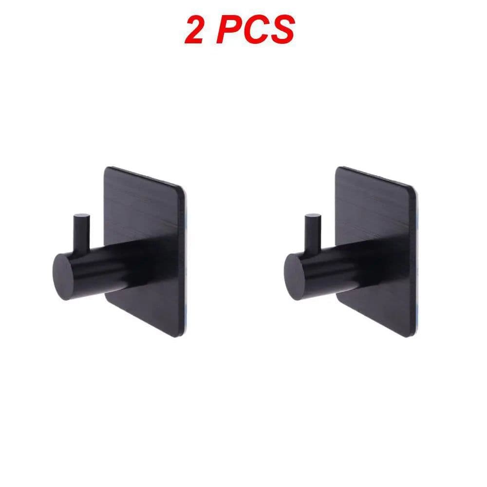 image-5-1PCS Stainless Steel Hook Self Adhesive Clothes Bags Key Rack Kitchen Towel Hanger Hanging Door Hook Bathroom Accessories