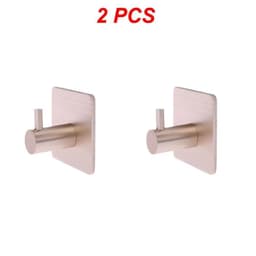 image-5-1PCS Stainless Steel Hook Self Adhesive Clothes Bags Key Rack Kitchen Towel Hanger Hanging Door Hook Bathroom Accessories