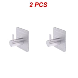 image-5-1PCS Stainless Steel Hook Self Adhesive Clothes Bags Key Rack Kitchen Towel Hanger Hanging Door Hook Bathroom Accessories