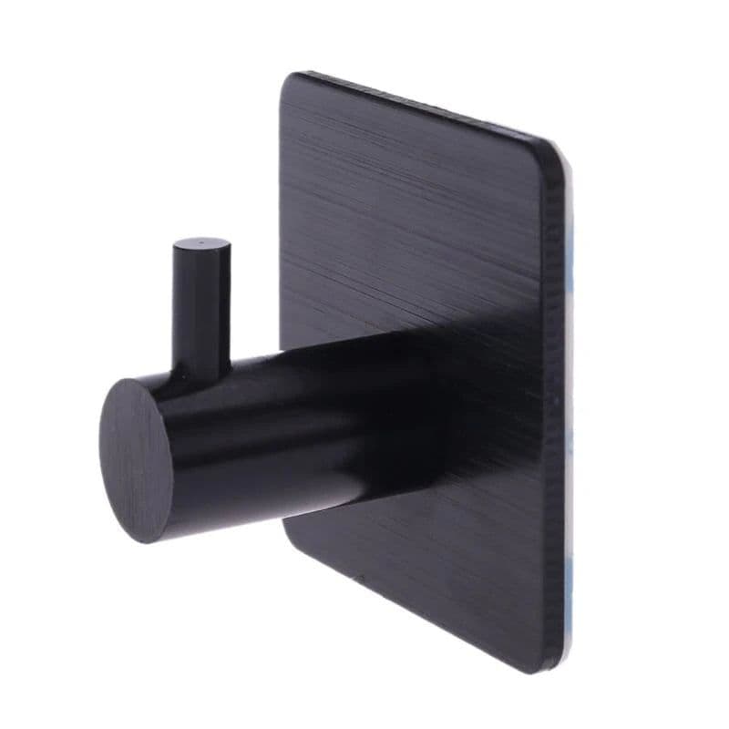image-5-1PCS Stainless Steel Hook Self Adhesive Clothes Bags Key Rack Kitchen Towel Hanger Hanging Door Hook Bathroom Accessories