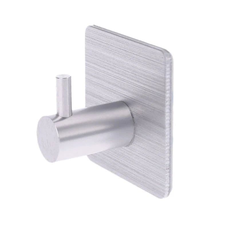 image-5-1PCS Stainless Steel Hook Self Adhesive Clothes Bags Key Rack Kitchen Towel Hanger Hanging Door Hook Bathroom Accessories
