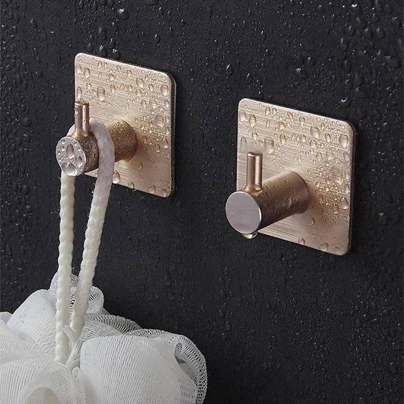 image-5-1PCS Stainless Steel Hook Self Adhesive Clothes Bags Key Rack Kitchen Towel Hanger Hanging Door Hook Bathroom Accessories