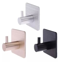 image-5-1PCS Stainless Steel Hook Self Adhesive Clothes Bags Key Rack Kitchen Towel Hanger Hanging Door Hook Bathroom Accessories