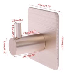 image-5-1PCS Stainless Steel Hook Self Adhesive Clothes Bags Key Rack Kitchen Towel Hanger Hanging Door Hook Bathroom Accessories