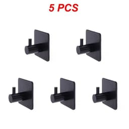 image-5-1PCS Stainless Steel Hook Self Adhesive Clothes Bags Key Rack Kitchen Towel Hanger Hanging Door Hook Bathroom Accessories