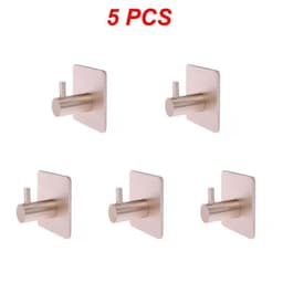 image-5-1PCS Stainless Steel Hook Self Adhesive Clothes Bags Key Rack Kitchen Towel Hanger Hanging Door Hook Bathroom Accessories