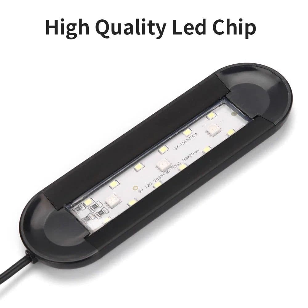 image-USB Aquarium Lamp 6W Clip-on Fish Tank Light For Small Fish Tank