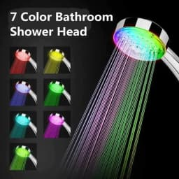 image-7 Colors Changing LED Shower Head Rainfall Shower Sprayer Water Saving Showerhead Bathroom Accessories Replacement Shower Head