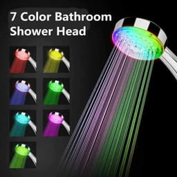 image-7 Colors Changing LED Shower Head Rainfall Shower Sprayer Water Saving Showerhead Bathroom Accessories Replacement Shower Head