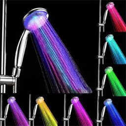 image-7 Colors Changing LED Shower Head Rainfall Shower Sprayer Water Saving Showerhead Bathroom Accessories Replacement Shower Head