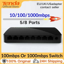 image-Tenda Gigabit Switch Ethernet 5/8Port 1000Mbps 10xFast Switch RJ45 Hub ethernet network switch SOHO Desktop Smart WIFI Switcher