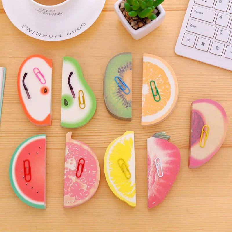 image-1 Lot Sticky notes DIY fruit vegetables Memo pads kawaii 160 Pages Sticker Post Bookmark Point It Marker Memo Sticker Paper