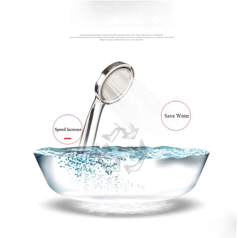 image-1PC High Pressurized Nozzle Sprayer Shower Head Water Saving Rainfall with ABS Chrome Bathroom Shower Head Bathroom Accessories