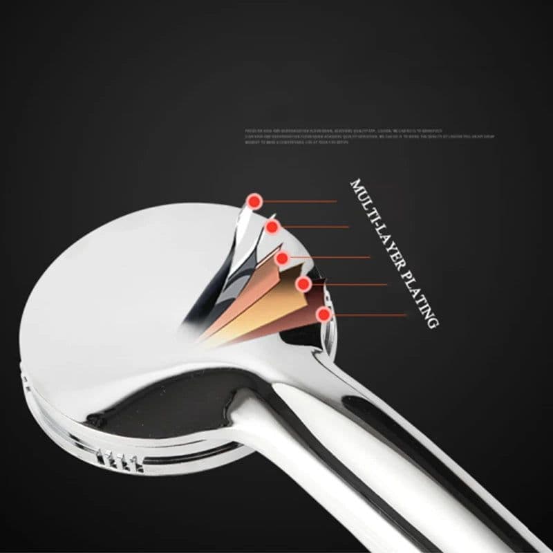 image-1PC High Pressurized Nozzle Sprayer Shower Head Water Saving Rainfall with ABS Chrome Bathroom Shower Head Bathroom Accessories