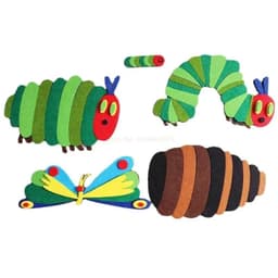 image-Hungry Caterpillar Performance Props Felt Toys English Picture Books Teaching Aids Open Classes Children's Gift Triangle Toy