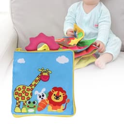 image-Kids Cloth Books Animal Zipper Cloth Book Newborn Baby Toys Learning Educational Cute Infant Baby Fabric Book Kids Gifts