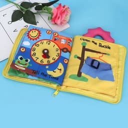 image-Kids Cloth Books Animal Zipper Cloth Book Newborn Baby Toys Learning Educational Cute Infant Baby Fabric Book Kids Gifts